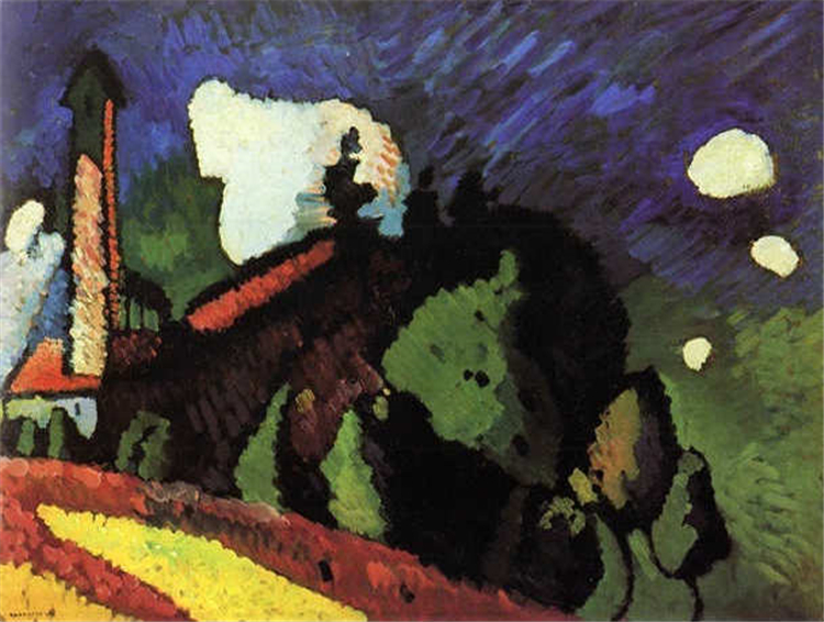 Murnau. Landscape with a Tower 1908 Kandinsky Oil Painting